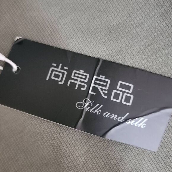 Solid V Neck Long Sleeve Zipper Split Front Knit Top Green Medium - Picture 9 of 12